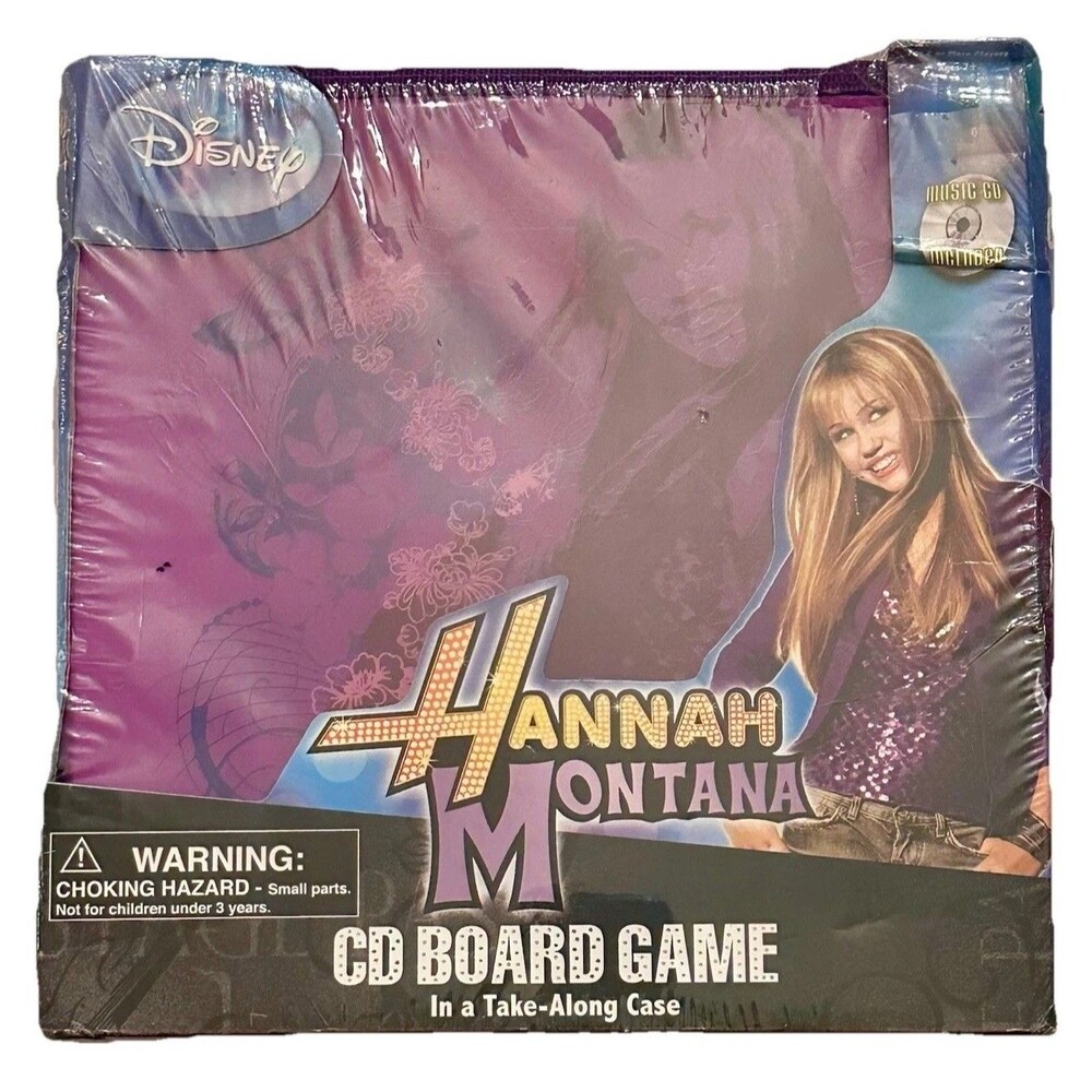 NEW Sealed - Disney Hannah Montana CD Board Game w/Carry Along Case